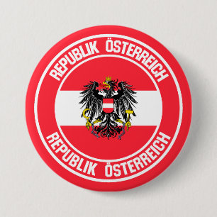 Badge Rond 7,6 Cm Emblème rond Autriche