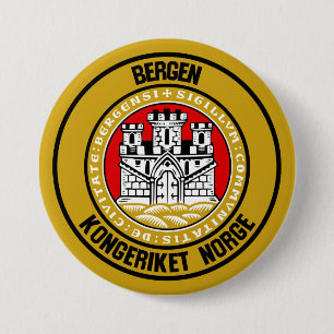 Badge Rond 7,6 Cm Emblème Rond Bergen