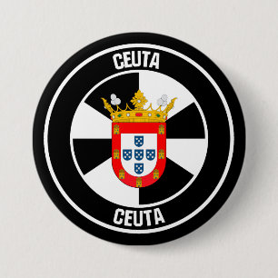 Badge Rond 7,6 Cm Emblème rond Ceuta