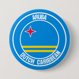 Badge Rond 7,6 Cm Emblème rond d'Aruba