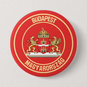 Badge Rond 7,6 Cm Emblème rond de Budapest
