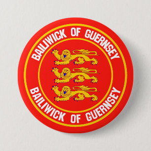 Badge Rond 7,6 Cm Emblème rond de Guernesey