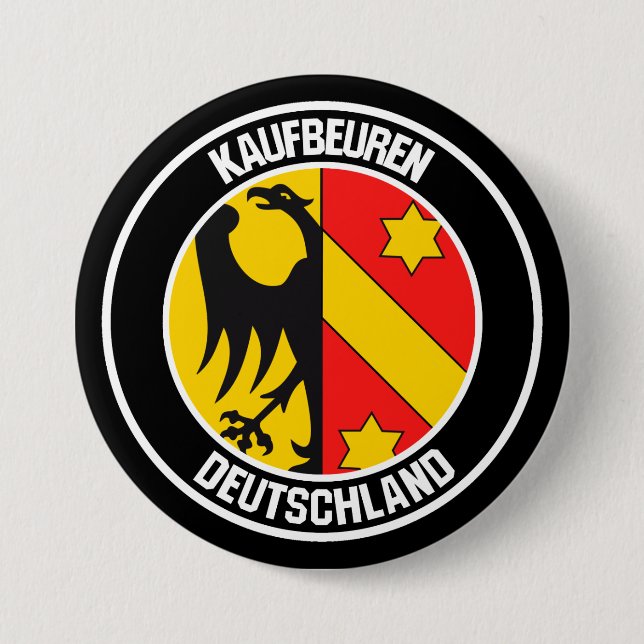 Badge Rond 7,6 Cm Emblème rond de Kaufbeuren (Devant)