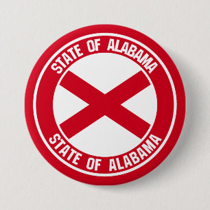 Badge Rond 7,6 Cm Emblème rond de l'Alabama