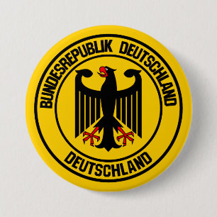 Badge Rond 7,6 Cm Emblème rond de l'Allemagne