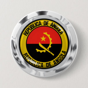 Badge Rond 7,6 Cm Emblème Rond de l'Angola