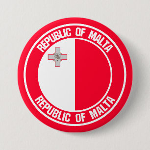 Badge Rond 7,6 Cm Emblème rond de Malte