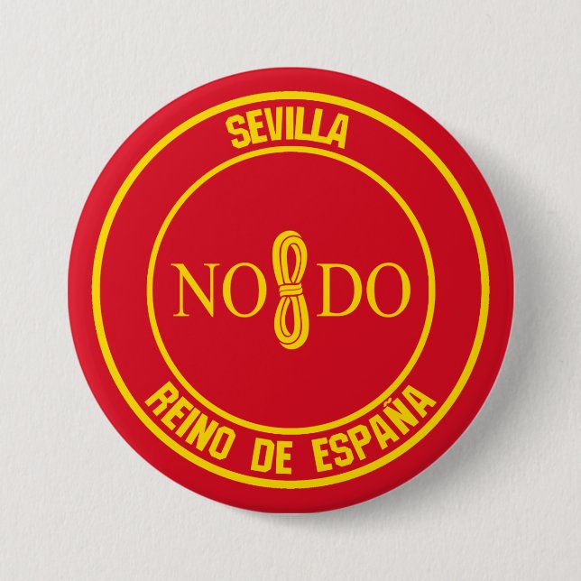 Badge Rond 7,6 Cm Emblème rond de Séville (Devant)