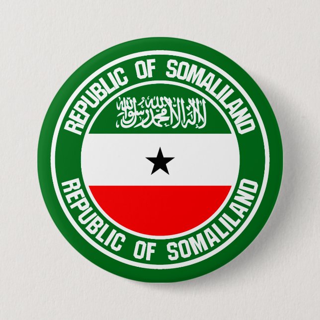 Badge Rond 7,6 Cm Emblème rond de Somaliland (Devant)