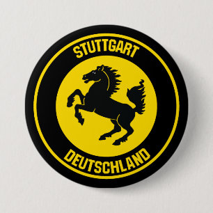 Badge Rond 7,6 Cm Emblème rond de Stuttgart