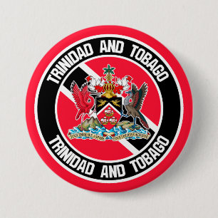Badge Rond 7,6 Cm Emblème rond de Trinité-et-Tobago