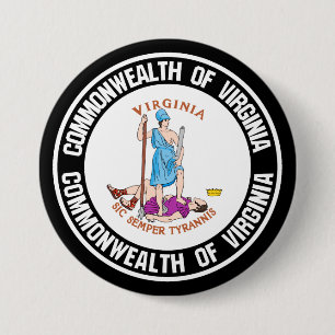 Badge Rond 7,6 Cm Emblème rond de Virginie