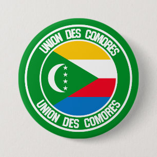 Badge Rond 7,6 Cm Emblème rond des Comores