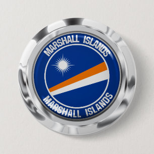 Badge Rond 7,6 Cm Emblème rond des Îles Marshall