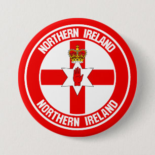 Badge Rond 7,6 Cm Emblème rond d'Irlande du Nord