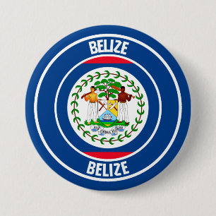 Badge Rond 7,6 Cm Emblème rond du Belize