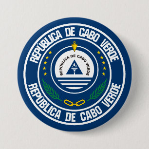 Badge Rond 7,6 Cm Emblème rond du Cap-Vert