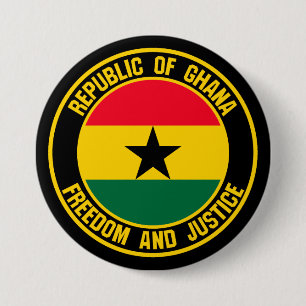 Badge Rond 7,6 Cm Emblème rond du Ghana