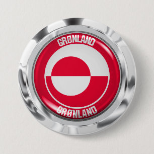 Badge Rond 7,6 Cm Emblème rond du Groenland