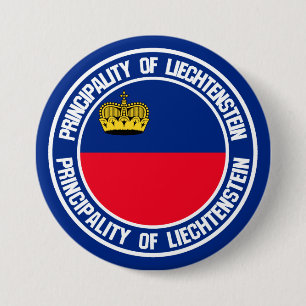 Badge Rond 7,6 Cm Emblème rond du Liechtenstein