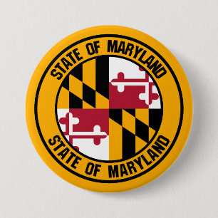 Badge Rond 7,6 Cm Emblème rond du Maryland