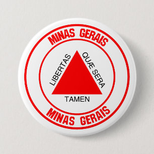 Badge Rond 7,6 Cm Emblème rond du Minas Gerais