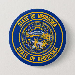 Badge Rond 7,6 Cm Emblème rond du Nebraska