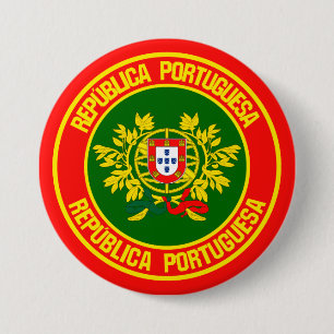 Badge Rond 7,6 Cm Emblème rond du Portugal