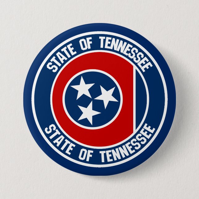 Badge Rond 7,6 Cm Emblème rond du Tennessee (Devant)