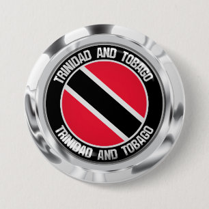 Badge Rond 7,6 Cm Emblème rond du Trinidad-et-Tobago