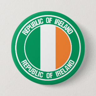 Badge Rond 7,6 Cm Emblème rond irlandais