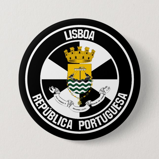 Badge Rond 7,6 Cm Emblème rond Lisboa (Devant)