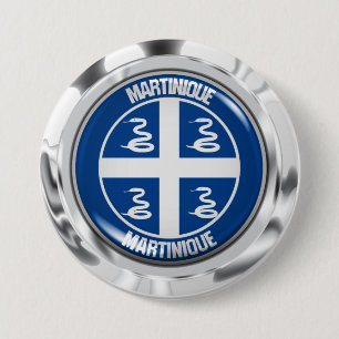 Badge Rond 7,6 Cm Emblème rond martiniquais