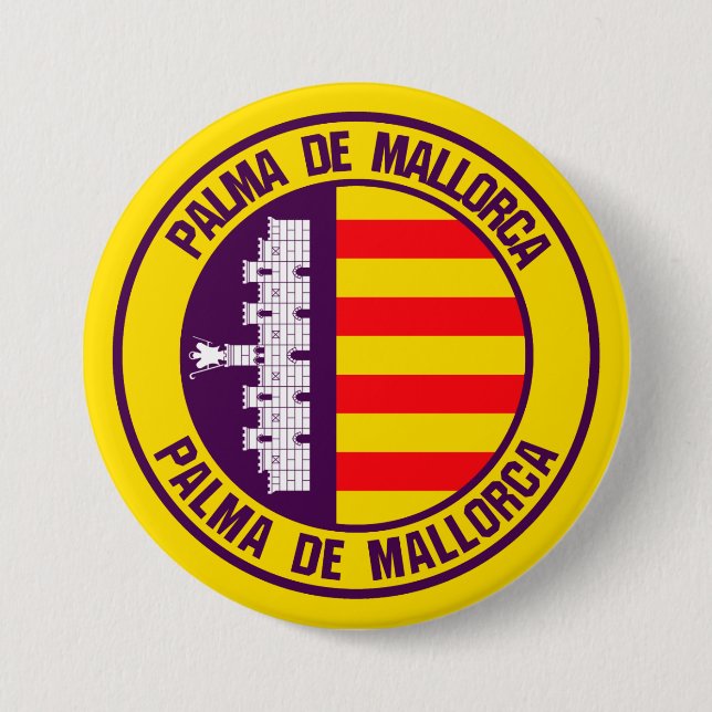 Badge Rond 7,6 Cm Emblème rond Palma de Majorque (Devant)