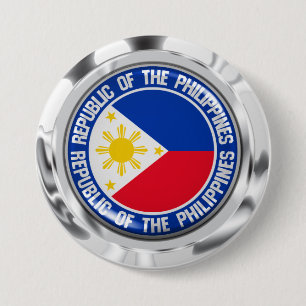Badge Rond 7,6 Cm Emblème Rond Philippines