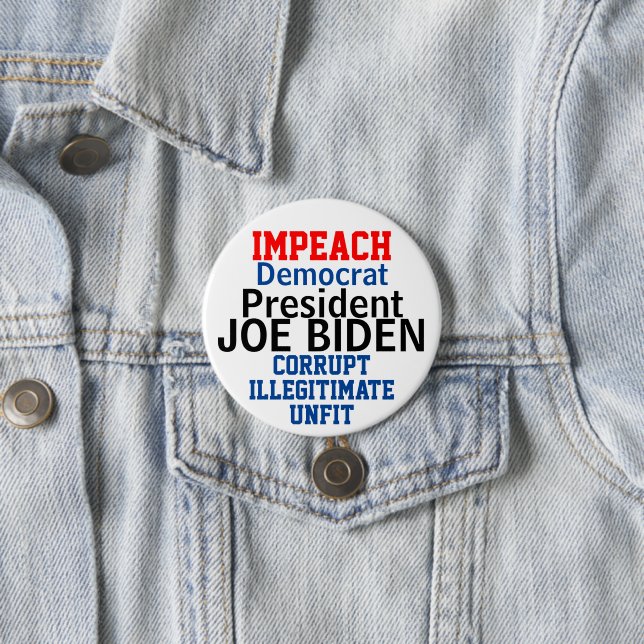 Badge Rond 7,6 Cm Empêcher le président démocrate Biden (En situation)