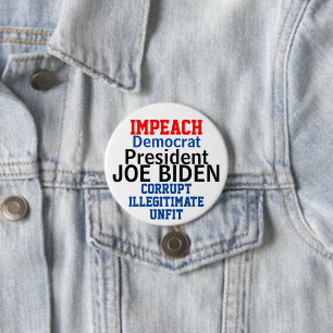 Badge Rond 7,6 Cm Empêcher le président démocrate Biden