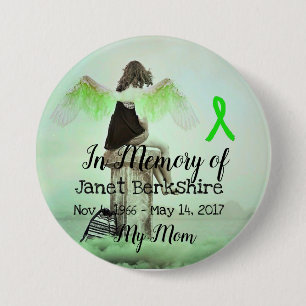 Badge Rond 7,6 Cm En mémoire de ma mère Bouton commémoratif Lyme
