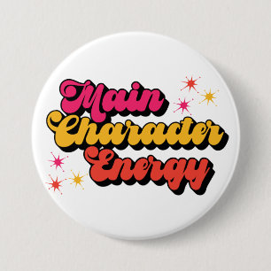 Badge Rond 7,6 Cm Énergie de personnage principal Livresque