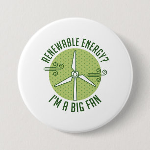 Badge Rond 7,6 Cm Énergie renouvelable
