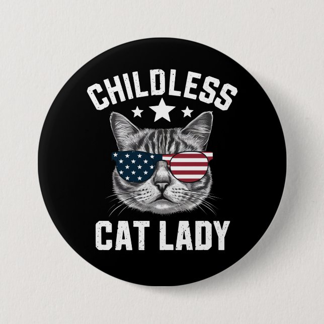 Badge Rond 7,6 Cm Enfant Chat Lady 2024 (Devant)