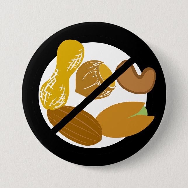 Badge Rond 7,6 Cm Enfants libres d'allergie d'écrou d'arachide de (Devant)