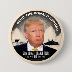 Badge Rond 7,6 Cm Envoyez Donald à l'étranger