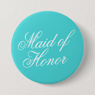Badge Rond 7,6 Cm Épingle à bouton d'honneur Turquoise