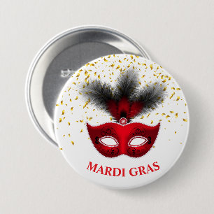 Badge Rond 7,6 Cm Épingle du bouton Mardi Gras