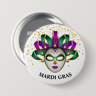 Badge Rond 7,6 Cm Épingle du bouton Mardi Gras