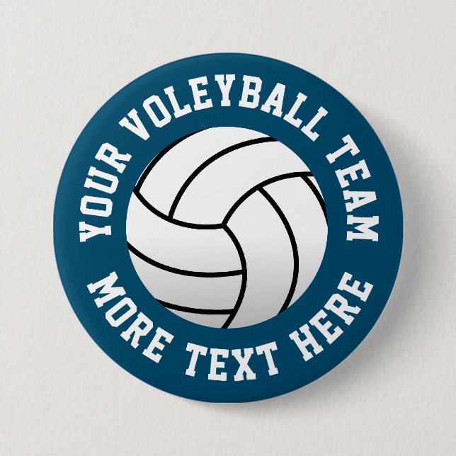 Badge Rond 7,6 Cm Équipe de volley-ball (Devant)