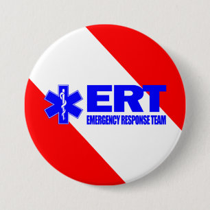 Badge Rond 7,6 Cm Équipe d'intervention d'urgence ERT