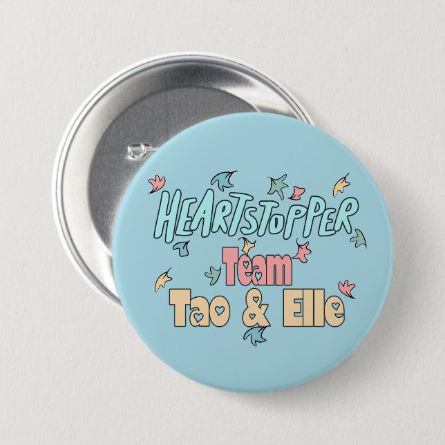 Badge Rond 7,6 Cm Équipe Tao Et Elle Blue (Devant & derrière)