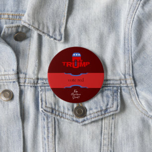 Badge Rond 7,6 Cm Équipe Trump Républicaine